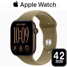 [Apple] アップル Apple Watch Series 12 GPSモデル 42mm MJEG4X/A [ダークブロンズ・オリーブスポーツバンド M/L]【9月18日発売最新モデル】 ☆